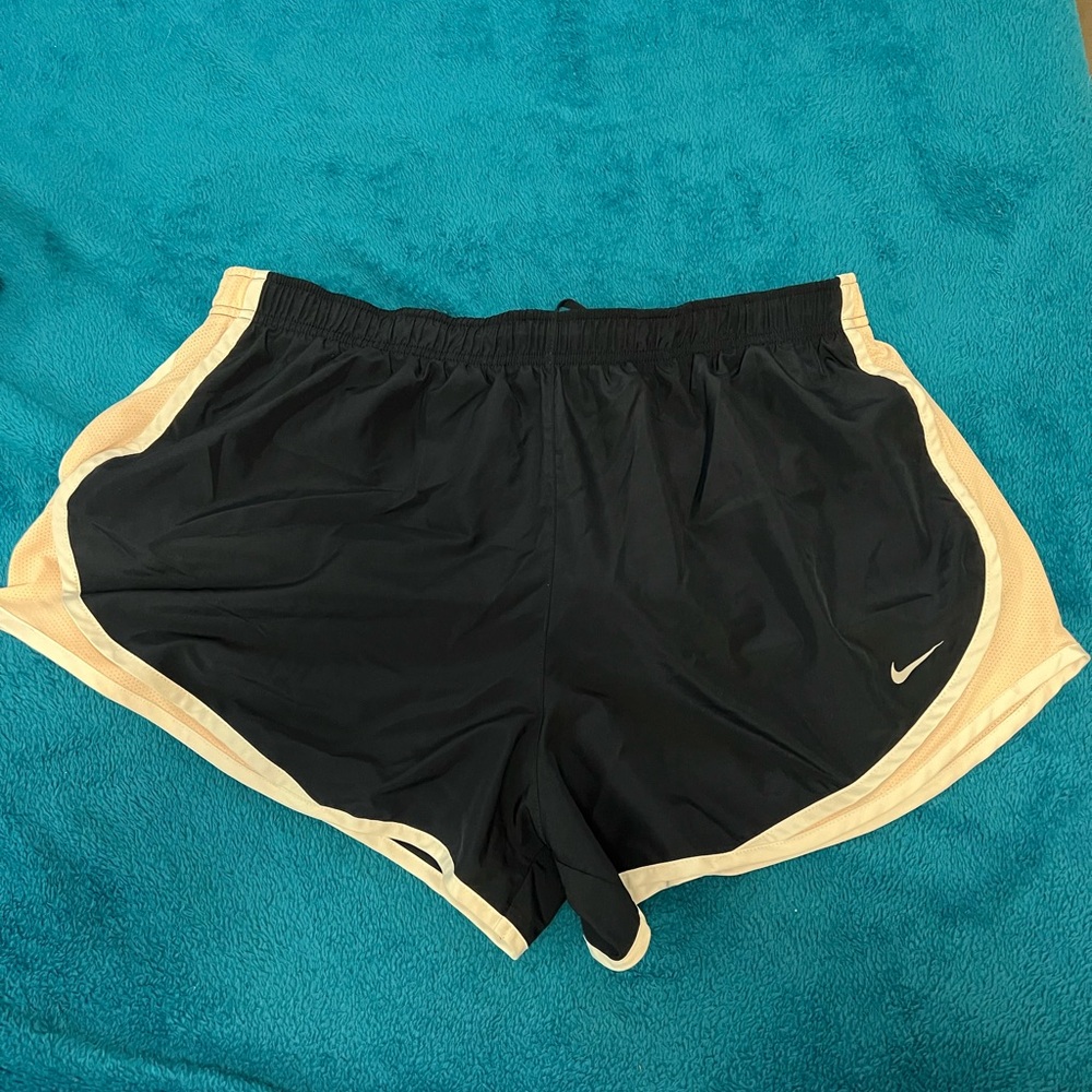 Nike Women's navy blue and powder pink active Shorts size xxl